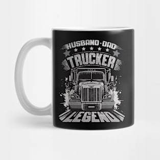 Husband Dad Trucker Legend - Funny Trucker Mug
